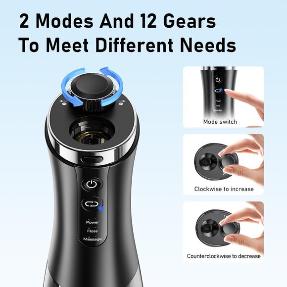 Oral irrigator Visual Water Flosser C2 with 10 MP Camera for Teeth, 2 Modes 12 G - Picture 4 of 4